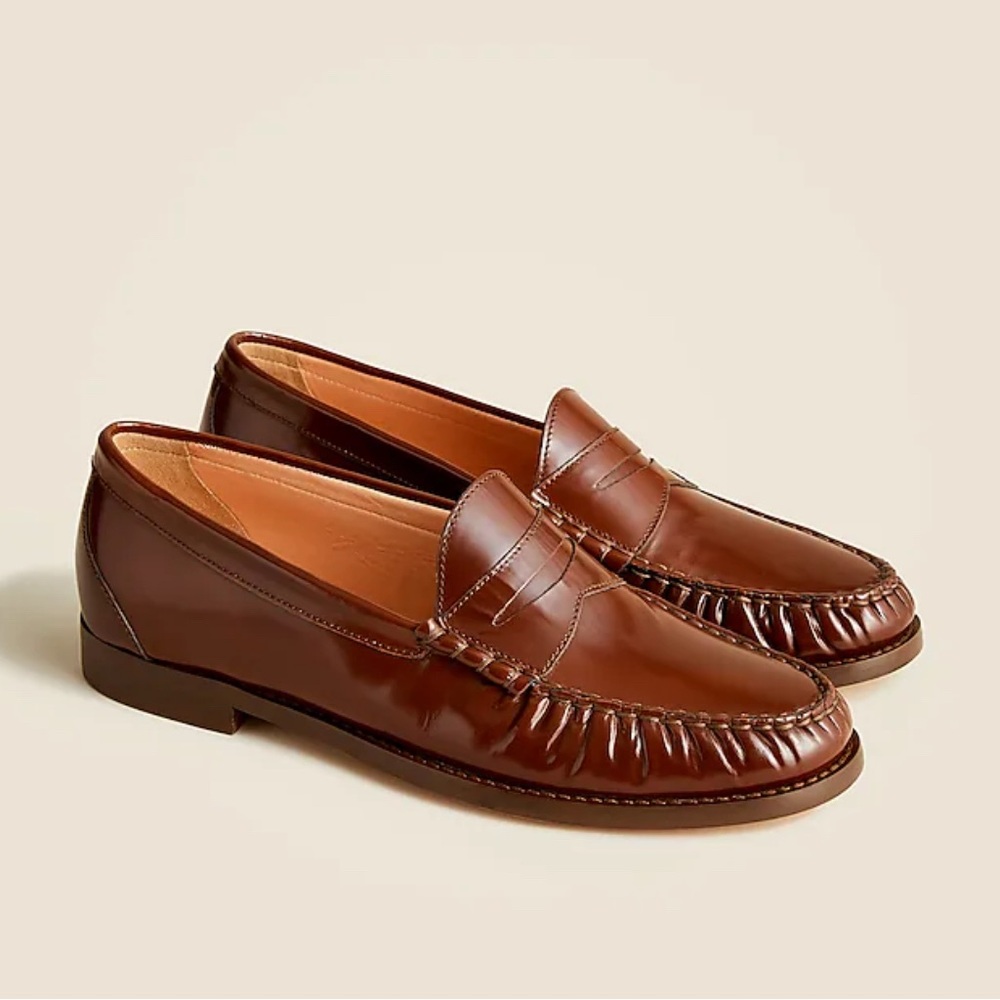J. Crew Winona Brown Penny Loafers, Size 12